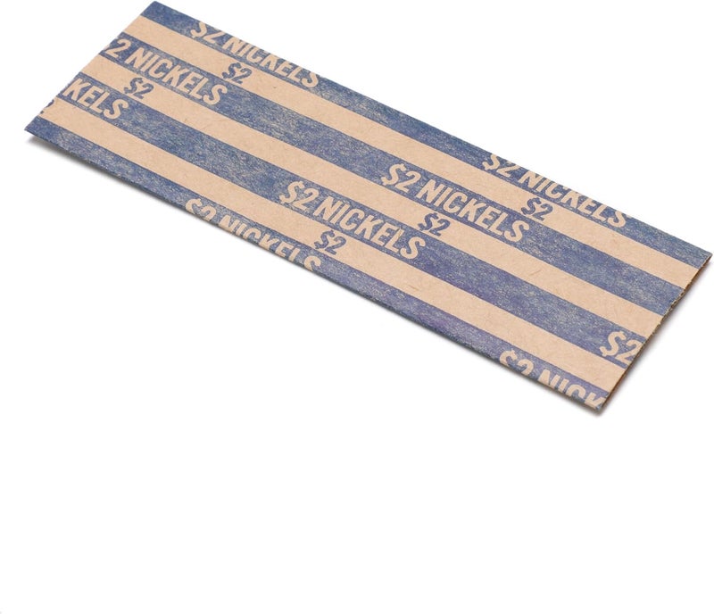 Huron Flat Coin Wrapper, Nickel Rolls $2 Blue (250 pcs) - Image 4